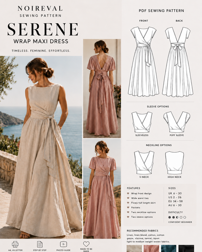 Serene Wrap Maxi Dress