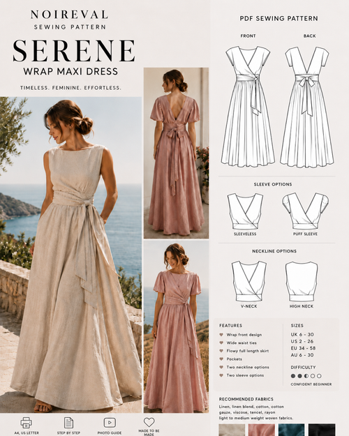 Serene Wrap Maxi Dress