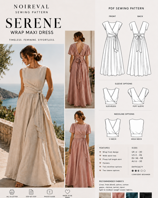 Serene Wrap Maxi Dress