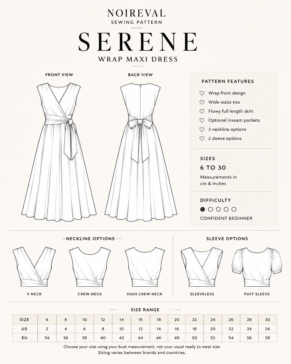 Serene Wrap Maxi Dress
